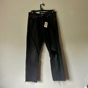 Levi's Black Wedgie Straight Jeans (Size 28)